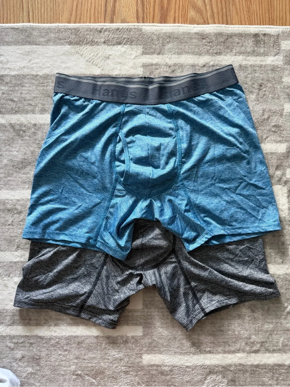 Hanes Men's Performance Boxer Briefs - Blue & Gray
